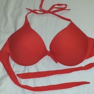 Bright Orange Pushup Bikini Top